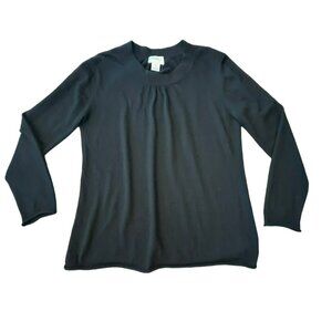 Neiman Marcus Womens Black Cashmere Long Sleeve Sweater Size Medium Vintage